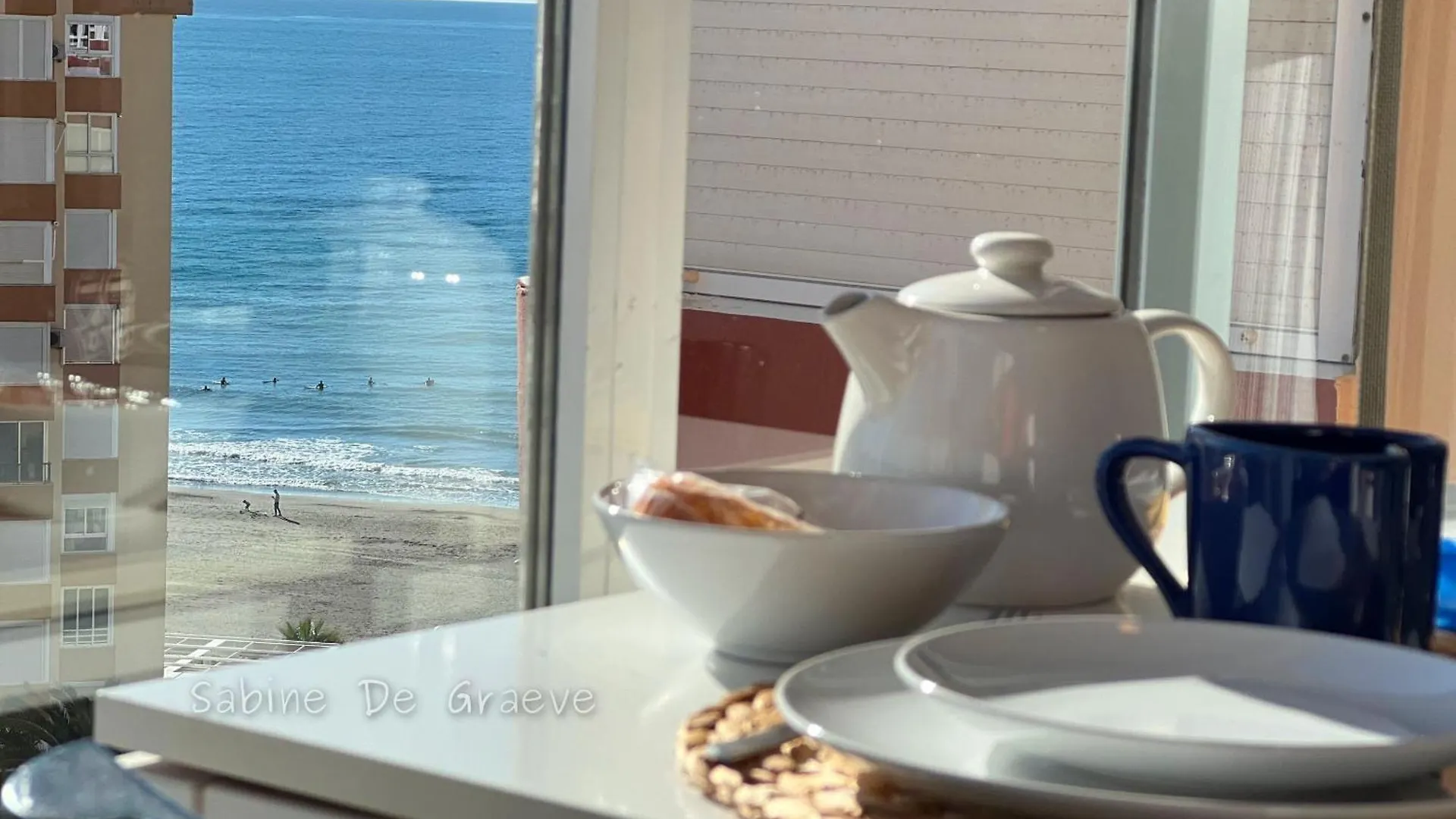 Morning Coffee With A Seaview Romantic Apartment For Two Next To Nerja Pool Carabela-C704 Torrox-Costa 0*, Torrox