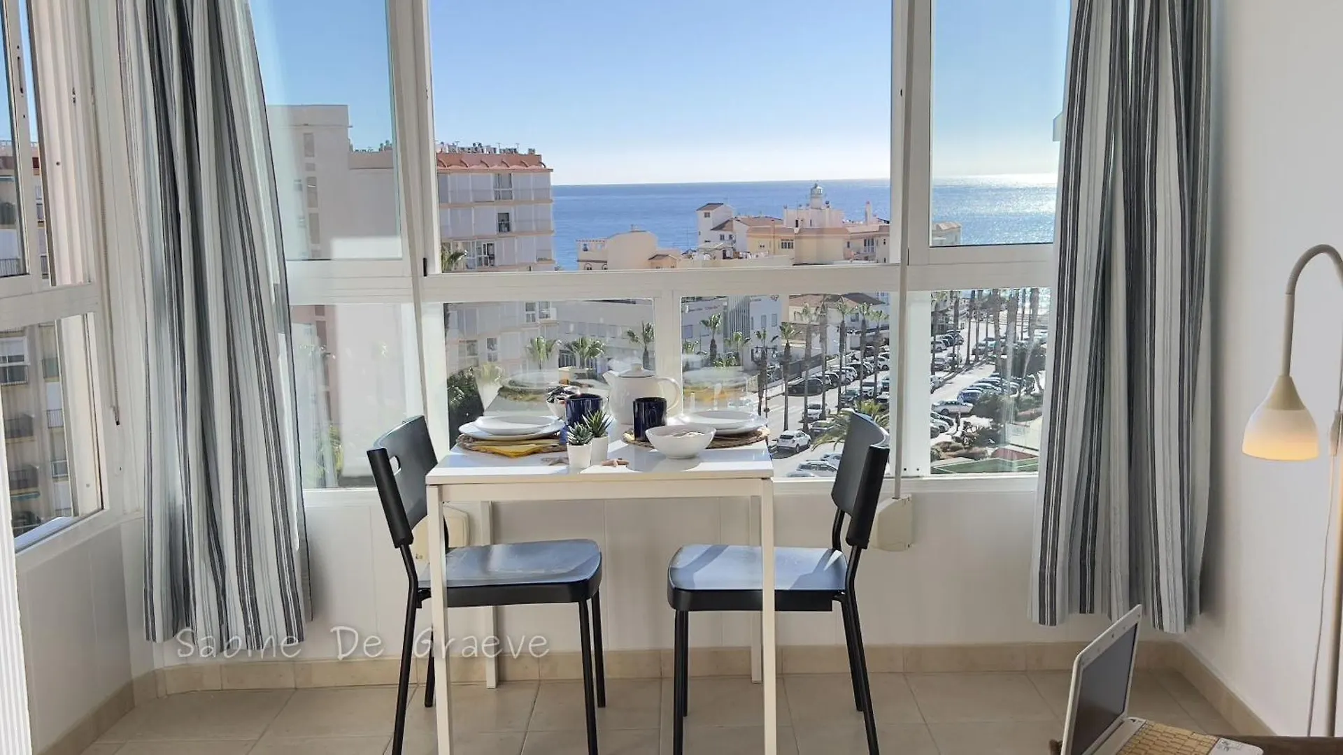 Morning Coffee With A Seaview Romantic Apartment For Two Next To Nerja Pool Carabela-C704 Torrox-Costa  Torrox