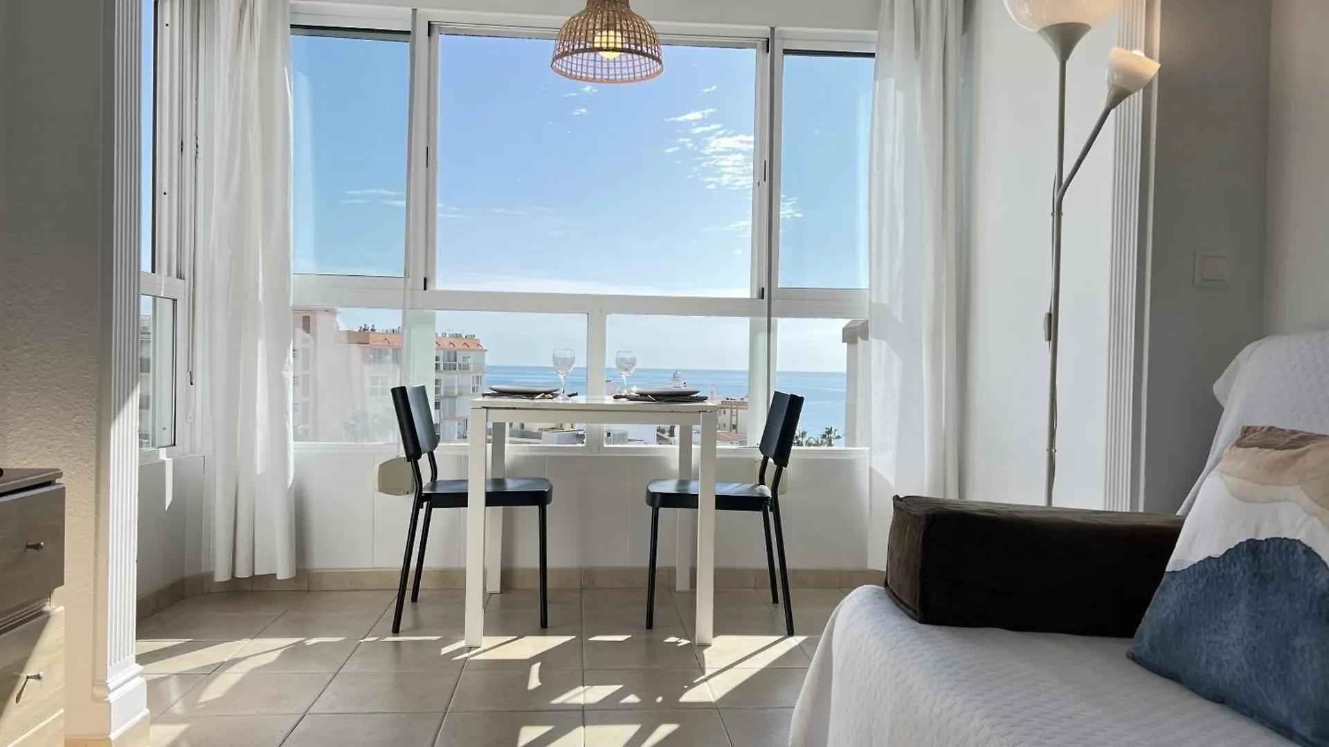 Morning Coffee With A Seaview Romantic Apartment For Two Next To Nerja Pool Carabela-C704 Torrox-Costa Spain